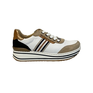 0794 32430:BLANC/CUIR VELOURS ET NUBUCK/
