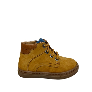 R7600 ARCHIE:JAUNE/CUIR VELOURS ET NUBUCK/MARRON ET CAMEL