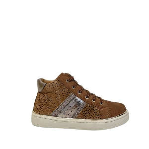 CARENE KITTY:CAMEL/CUIR VELOURS ET NUBUCK/OR
