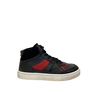 42299 BACO:BLEU MARINE/CUIR LISSE/ROUGE