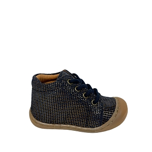 9193 RAF:BLEU MARINE/CUIR VELOURS ET NUBUCK/OR