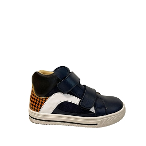 H2O TROPICAL 3174:BLEU MARINE/CUIR LISSE/ORANGE