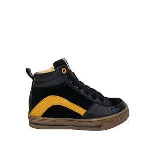 MARIE CLAUDE 9925:NOIR/CUIR LISSE/JAUNE