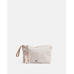 MYLA KOMODO4:BEIGE/CUIR LISSE/ROSE