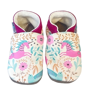 ETERNEL UNICORN GARDEN:ROSE/CUIR LISSE/