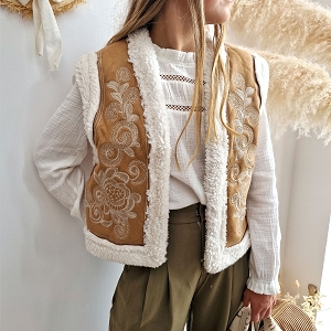 Y8989 PAVEL:BEIGE/TEXTILE/BLANC