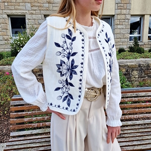 FEVE CLOTHILDE:ECRU/TEXTILE/NOIR