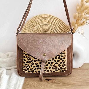 SARA MALIBU:LEO/CUIR VELOURS ET NUBUCK/ETAIN