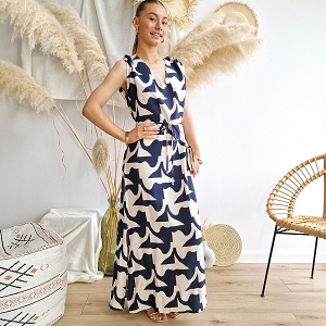 ESPARROS PENSEE:BLEU MARINE/TEXTILE/BEIGE ET TAUPE
