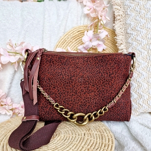  NOELI PA<br>BORDEAUX CUIR VELOURS ET NUBUCK 