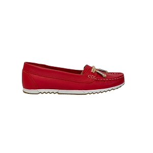 KATE FARIANE:ROUGE/CUIR LISSE/BLANC