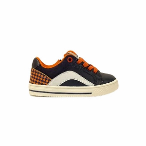 PALLATROOPER W 5442:BLEU MARINE/CUIR LISSE/ORANGE