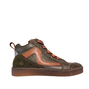 GANDIA G2110118:VERT/CUIR LISSE/CHOCOLAT