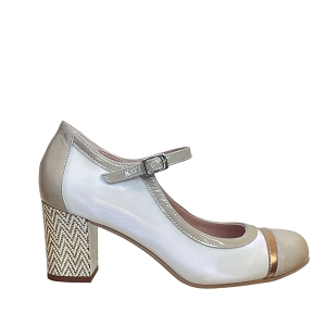 MARIA MARRON ROSE BELLAMY 9092:ECRU/CUIR VERNIS/