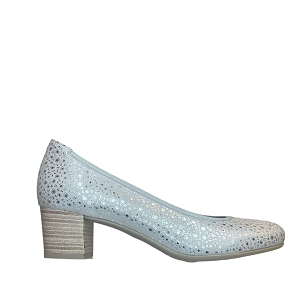 HAPPY 8469:ARGENT/CUIR VELOURS ET NUBUCK/