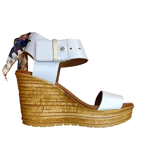 B9006 JEANNE:BLANC/CUIR LISSE/