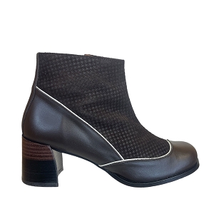F1528 2334:CHOCOLAT/CUIR LISSE/