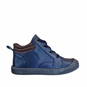 CHLOE LOUIS:BLEU/CUIR LISSE/