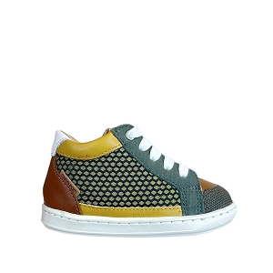  BOUBA CONNECT<br>KAKI CUIR LISSE JAUNE