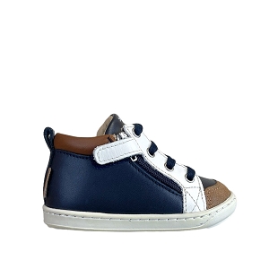  BOUBA BI ZIP<br>BLEU MARINE CUIR LISSE 