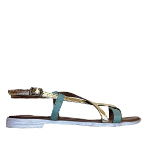 41312 ELIXIR:VERT D EAU/CUIR VELOURS ET NUBUCK/OR