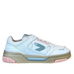 ELINA THRILL:BLEU CLAIR/CUIR LISSE/ORANGE