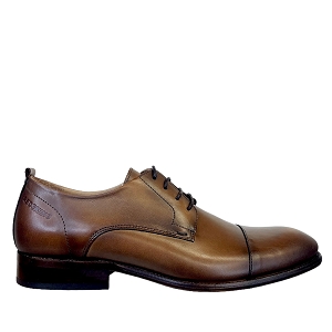 PLAYGROUND SARTANI:CAMEL/CUIR LISSE/