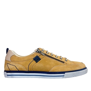 NOURI 9376:JAUNE/CUIR VELOURS ET NUBUCK/