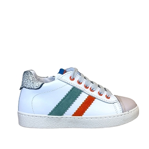  4285<br>BLANC CUIR LISSE ORANGE