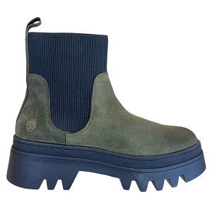 8783 DAPHNE:KAKI/CUIR VELOURS ET NUBUCK/