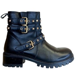 FLORA NOIR BELLAMY ZADIG:NOIR/CUIR LISSE/
