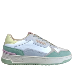 41964 880124:VERT D EAU/CUIR LISSE/BLANC