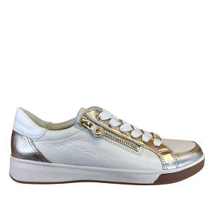 BIANCA 34432:CREME/CUIR LISSE/OR