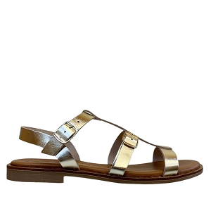 39056 TAUPE ARA 11616:DORE/CUIR METALLISE/