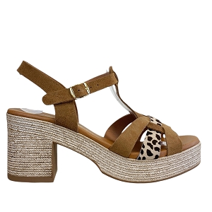  32563<br>CAMEL CUIR LISSE MARRON ET CAMEL