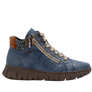 N0711 N1305 TEX:BLEU JEANS/CUIR LISSE/MULTI