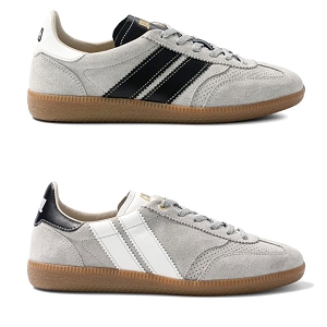  LA PULSE<br>GRIS CUIR VELOURS ET NUBUCK BLANC