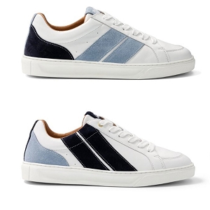  OG SLASH<br>BLANC CUIR LISSE BLEU