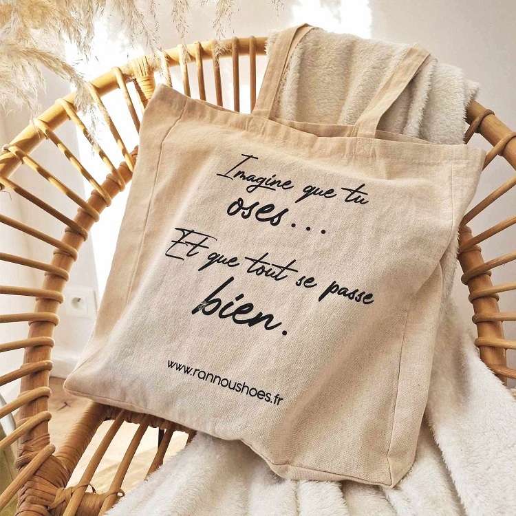 Rannou shop<br>tote oses beige