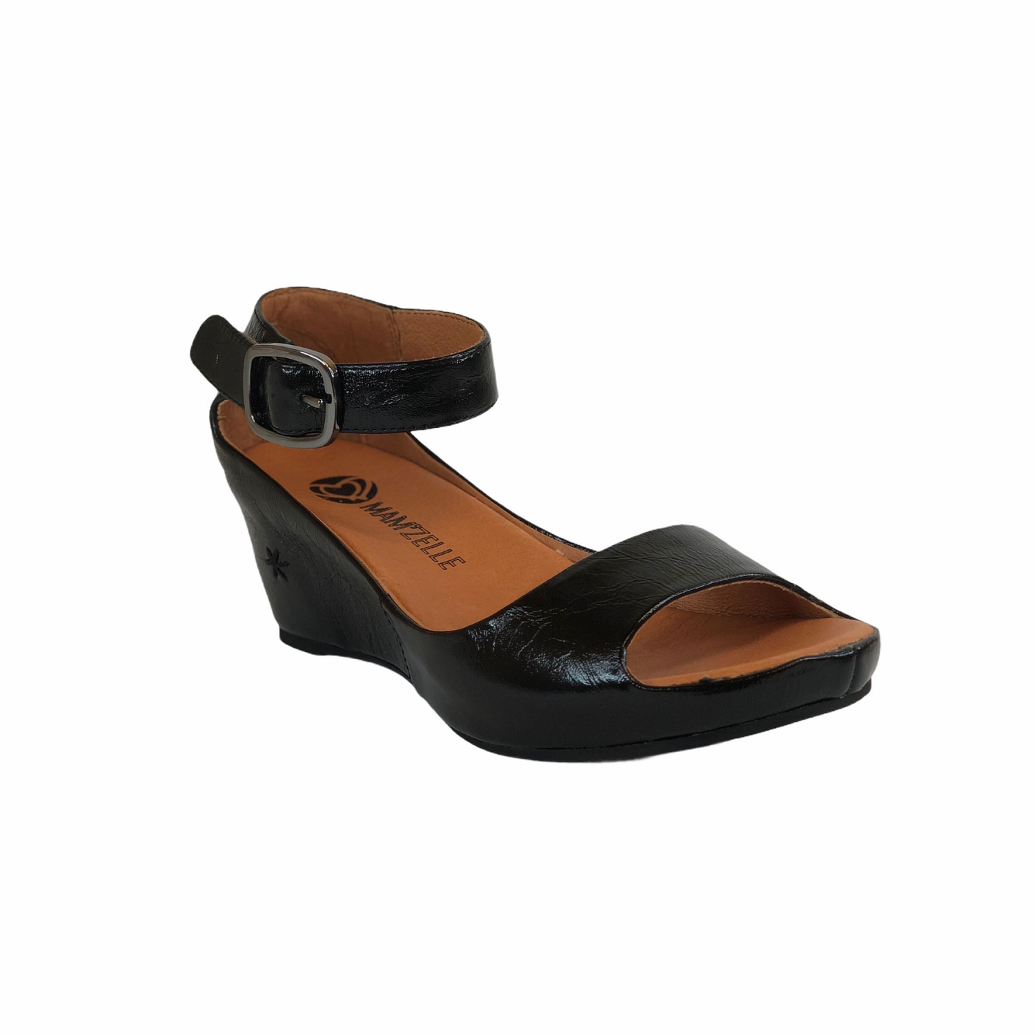 Rannou Mam zelle sandales pantin noir femme