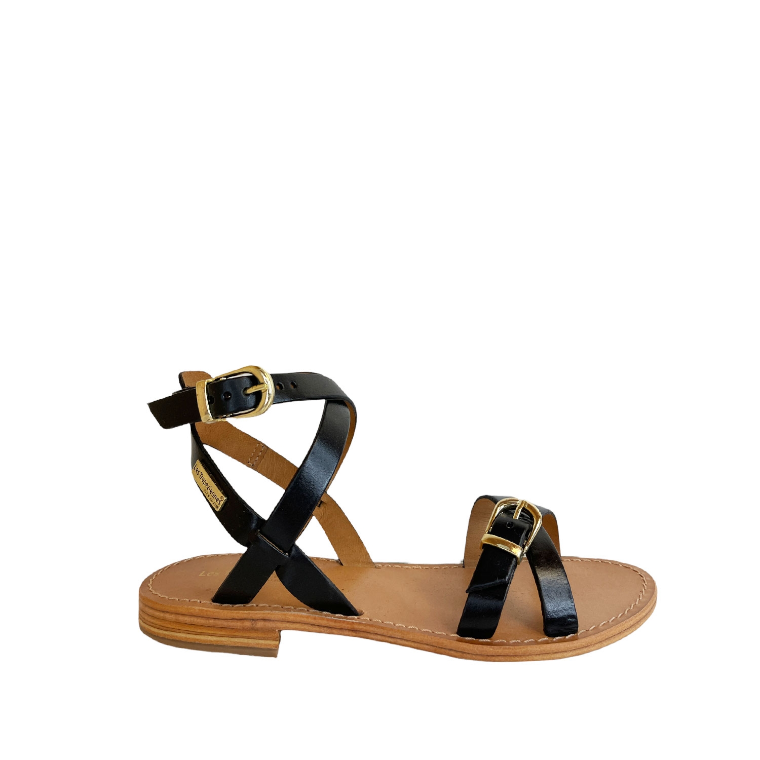 sandale tropezienne noire