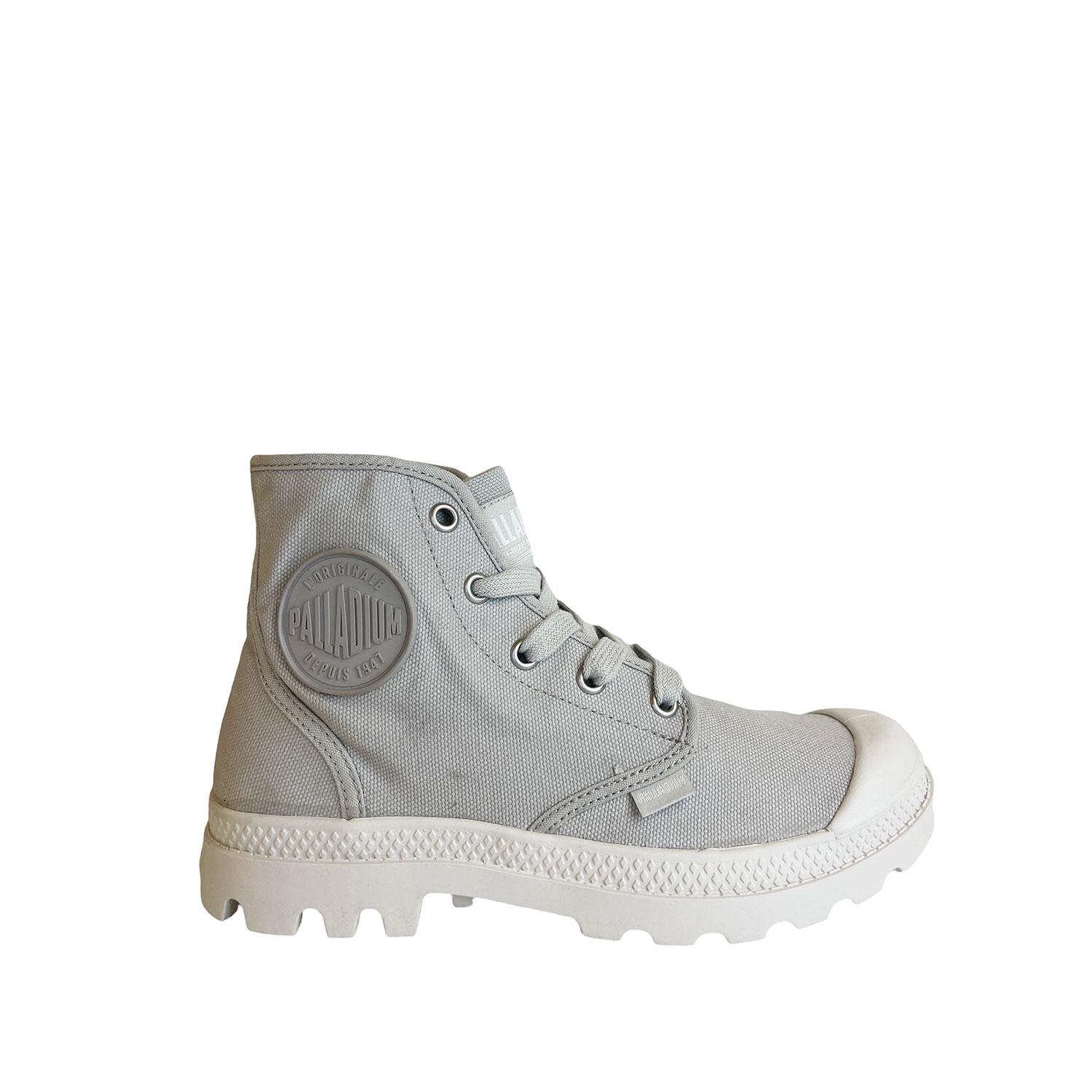 Rannou Palladium baskets et tennis pampa hi gris clair femme