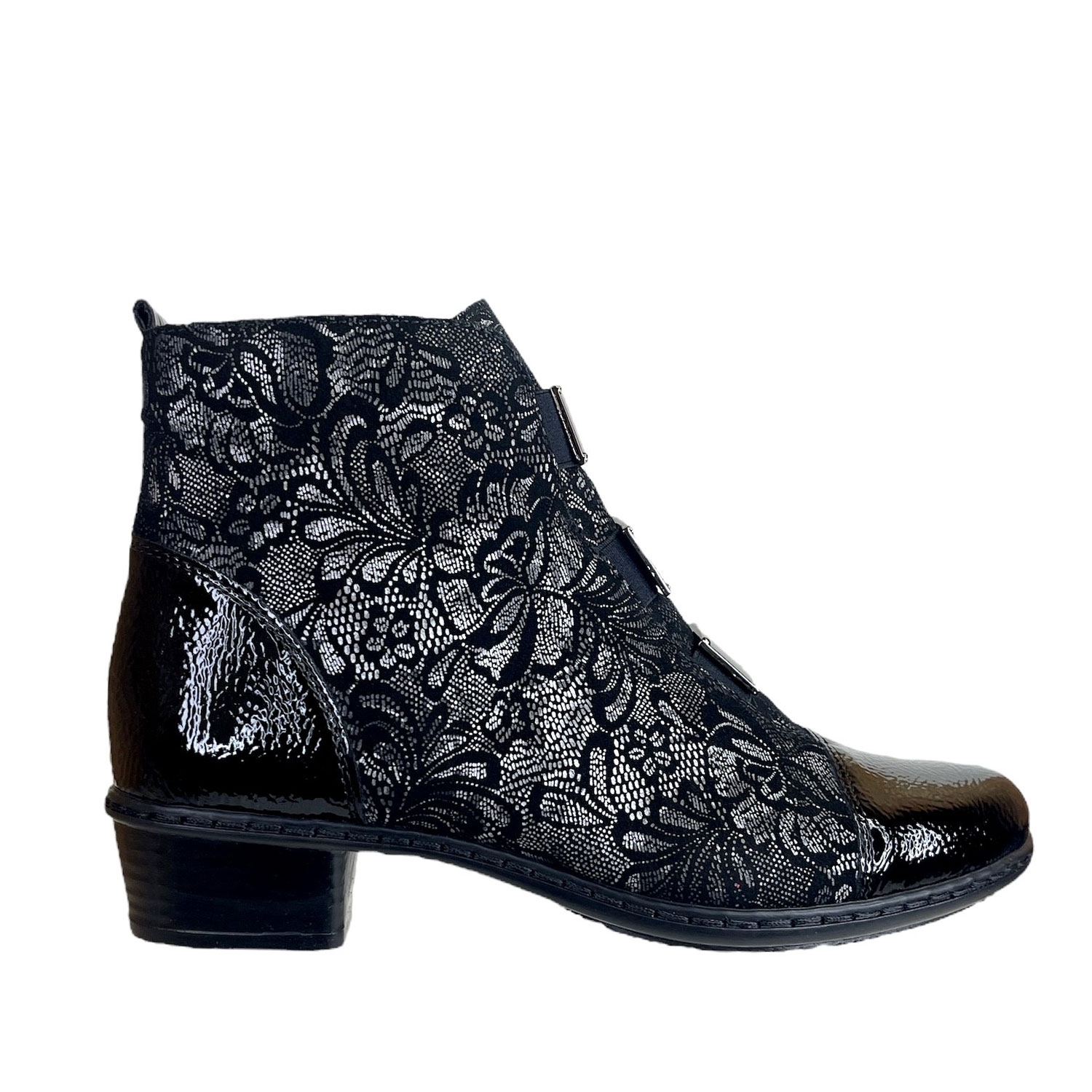 Bottines noires sales femme rieker